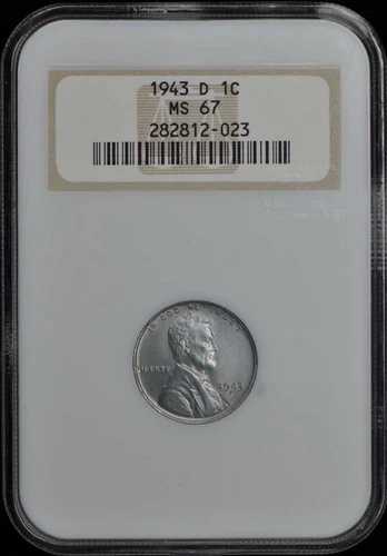 1943-D ウィートリバース リンカーンセント 1C NGC MS67