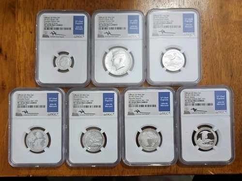 2018-S 7枚セット 国立公園コイン シルバー NGC PF70 ウルトラカメオ 62,315円