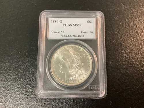 1884-O モルガン銀貨 PCGS MS65 ブラストホワイトコイン - L73