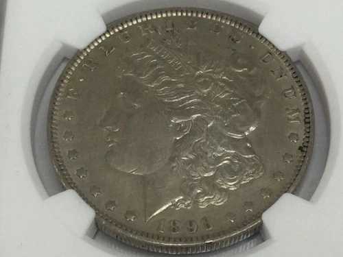 1896-O モルガン・ダラー NGC 認定、ほぼ未使用の詳細