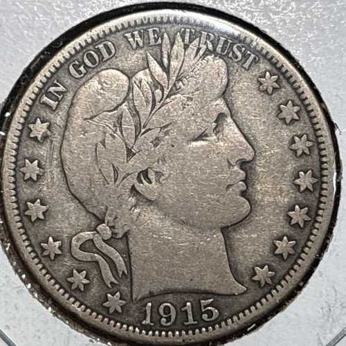 1915年 50セント バーバー ハーフドル 美品 オリジナル 送料無料