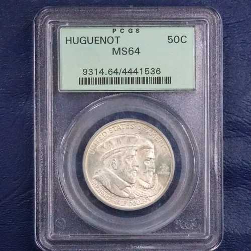 1924年 ユグノー・ワロン ハーフドル 50セント記念金貨 - PCGS MS 64 オールドグリーンホール