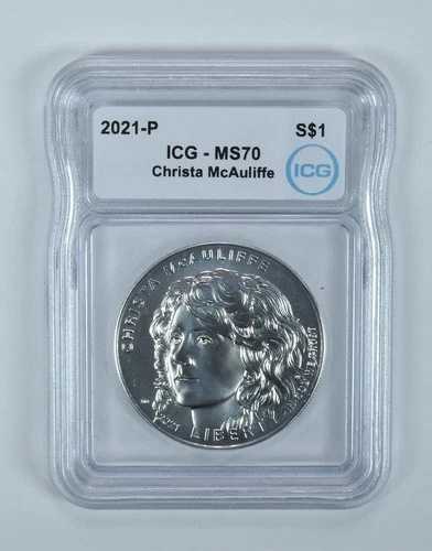 2021-P クリスタ・マコーリフ記念銀貨 MS70 ICG
