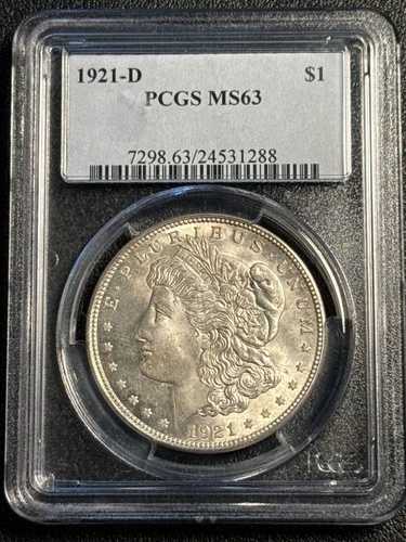 1921年 D モルガン銀貨 PCGS MS-63