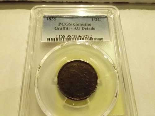 1835 1/2C BN クラシックヘッドハーフセント