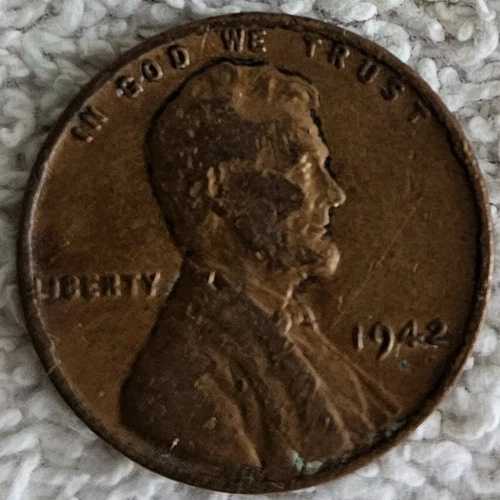 1942年 リンカーン銅貨 ウィートペニー ノーミントマーク 1B