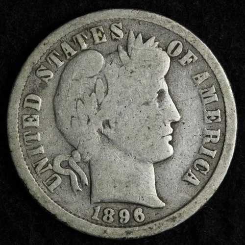 1896-O バーバー シルバーダイム 美品 E208 TRMM