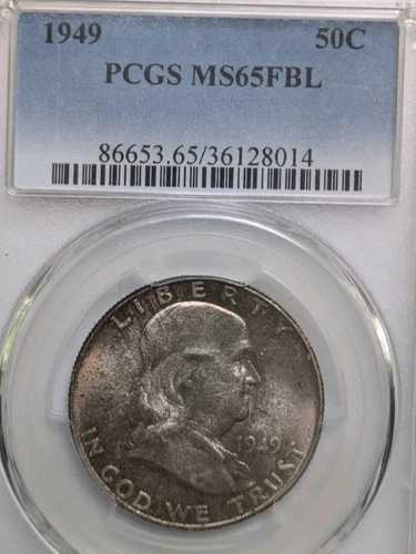 1949年 フランクリン ハーフダラー MS65 FBL PCGS