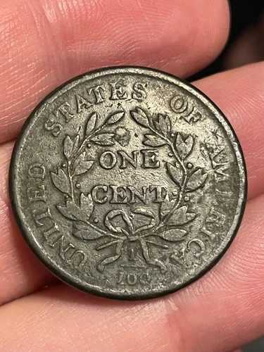 1801年 ドレープバスト ラージセントペニー - 裏面詳細：良品/VF 63,525円