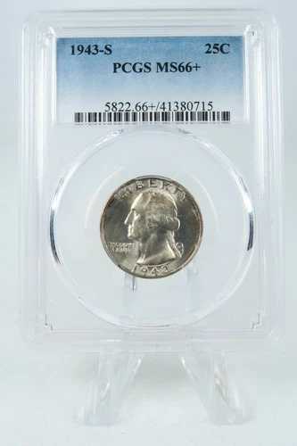 1943-S PCGS MS66+ ワシントン クォーター ビジネス ストライク 25セント
