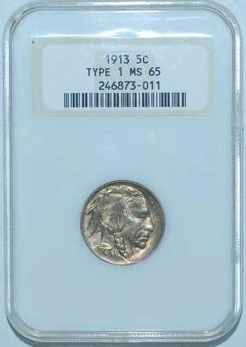 1913 NGC MS65 T1 タイプ1 バッファローニッケル