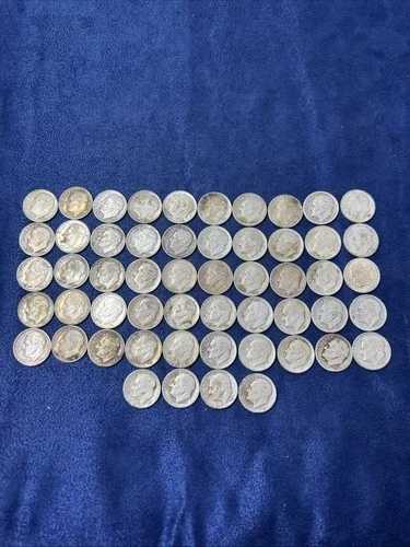 [ 54] ルーズベルト・ダイム 90%銀貨 - ロットZ 181