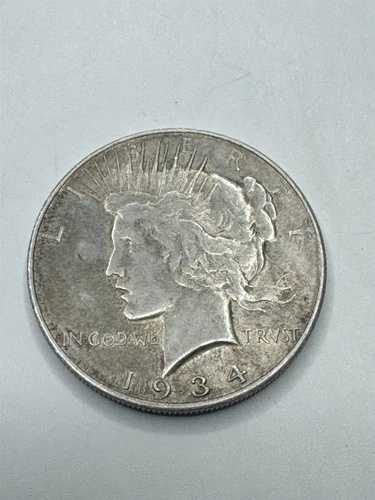 1934年 ピースシルバードル 1ドル 米国コイン 低鋳造 90% P ミント 日付良好