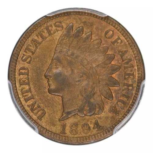 1894年 インディアンヘッド セント PCGS AU-58 BN CAC