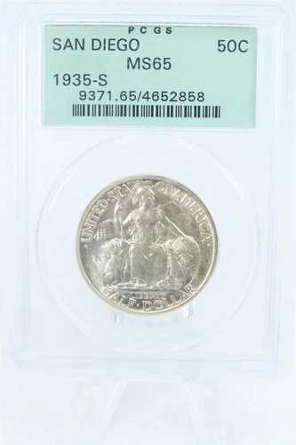 1935-S PCGS MS65 サンディエゴクラシック記念ハーフドル 50セント