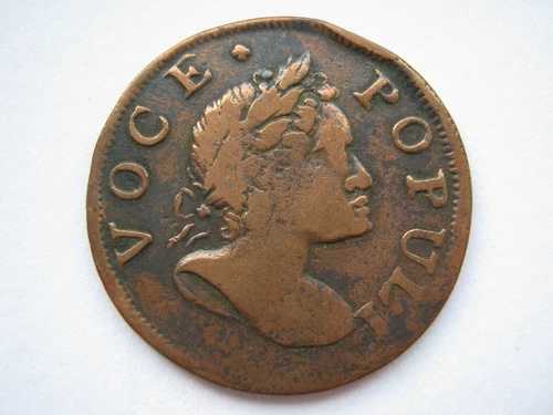 アメリカ合衆国 Voce Populi 1760 Halfpenny GF cleaned