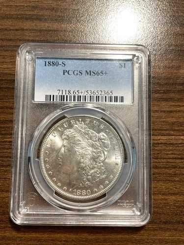 1880-S モルガン銀貨 $1 PCGS ミントステート 65+ MS 65+ PLUS