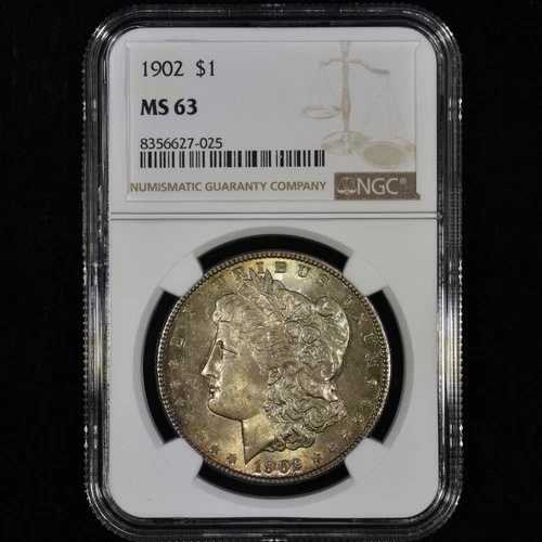 1902-P モーガン シルバー ドル ? NGC MS-63 ? 1 ドル 未流通 UNC コイン 025 ?信頼済み?