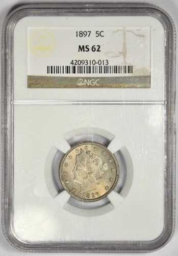 1897年 リバティニッケル ~ NGC MS62