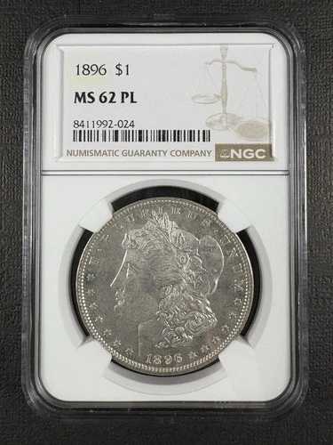 1896年モルガン銀貨 MS62PL