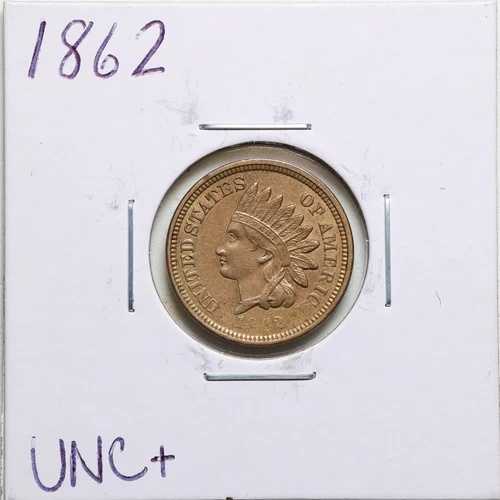 1862年 1C インディアンヘッドセント UNC+ コンディション #2734