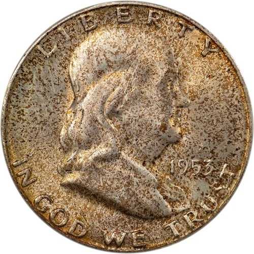 1953-S フランクリン ハーフ ドル - PCGS MS66 - オリジナル ミント セット トーンの GEM!