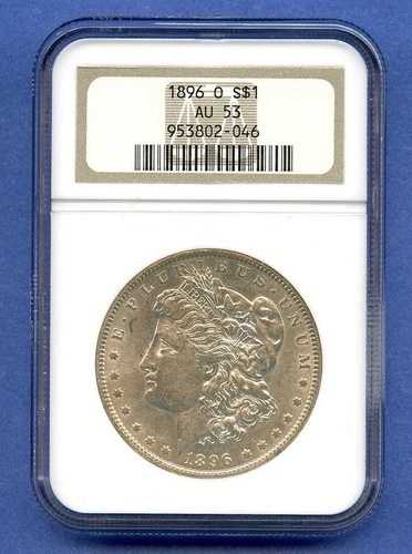 1896 O NGC AU53 モルガン銀貨 1ドル 米国造幣局 希少キーデイトコイン 1896-O AU-53