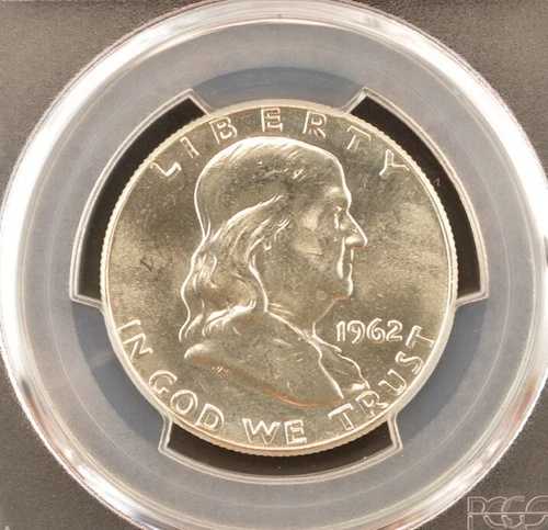 1962年 フランクリン ハーフダラー PCGS MS64FBL フルベルライン!! #658