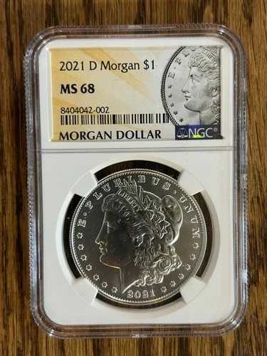 2021-D モルガン 未流通銀貨 NGC MS68