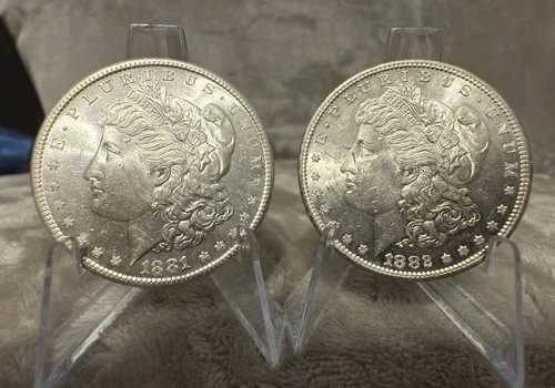 1881年S、1882年SモルガンドルペアジェムからスーパージェムBU MSプルーフLIKE AMAZING