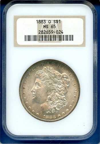 1883 O NGC MS65 モルガン銀貨 1ドル 米国造幣局コイン 1883-O MS-65 オールドファッティ