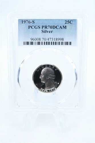 1976-S PCGS PR70DCAM シルバー ワシントン クォータープルーフ 25セント