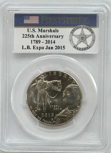2015-D 米国保安官局発行ハーフダラー ロングビーチ EXPO PCGS MS70 ファーストストライク
