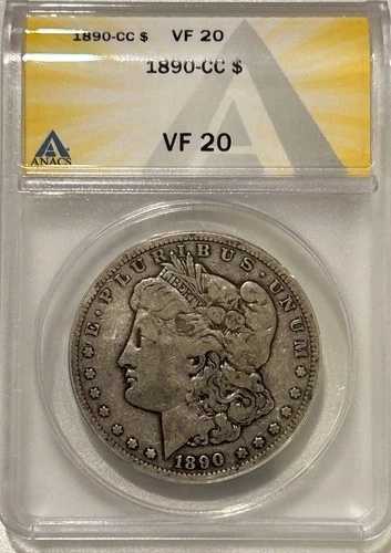 1890 CC モルガン銀貨 ANACS VF20