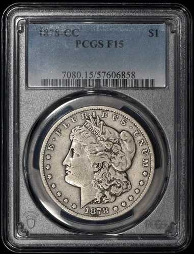 1878-CC モルガン銀貨 $1 PCGS F15 - オリジナル! (#2)