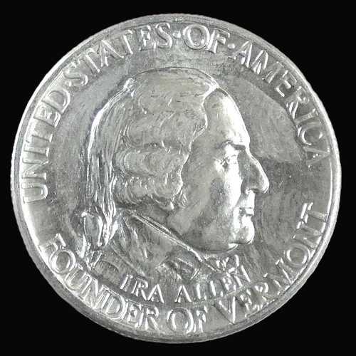 1927年 バーモント州建国150周年記念 銀貨ハーフドル - UNC 詳細