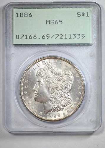 1886年モルガン・ダラー 1ドル PCGS ラトラー MS65