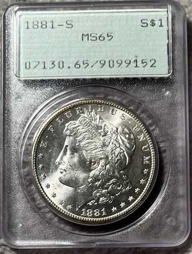 1881-S ラトラー！PCGS MS65 モルガン銀貨