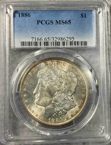 1886年 PCGS MS65 モルガン銀貨