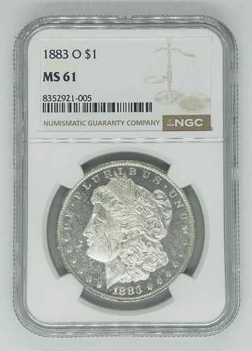 1883-O モルガン銀貨 1ドル硬貨 NGC MS 61 (DMPL/プルーフライク)