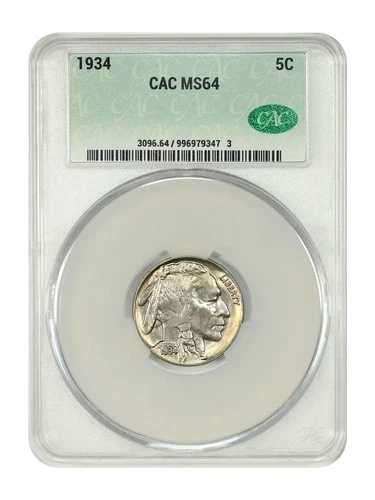 1934 5C CACG MS64 - バッファローニッケル