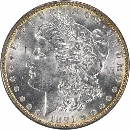 1891年 モルガン銀貨 チョイス BU 未認定 #145 64,130円