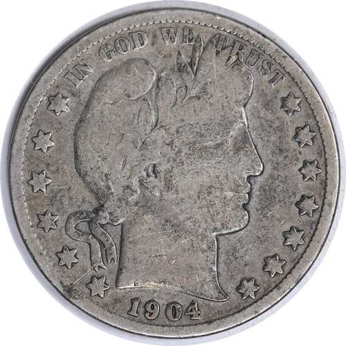 1904-S バーバー シルバー ハーフダラー チョイス VG 未認定 #333