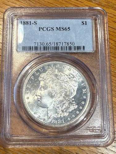 1881-S モルガン銀貨 - PCGS MS 65 - 高品質スキャン #7850 67,760円