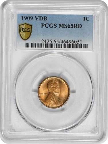 1909 VDB リンカーン セント MS65RD PCGS