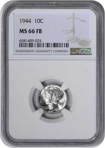 1944年製マーキュリーシルバーダイム MS66FB NGC｜WORLD RESOURCE【QUEEN店】