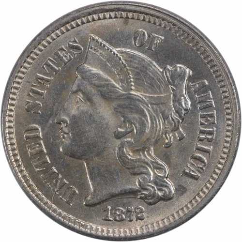 1872年 3セントニッケル チョイス BU 未認定 #231
