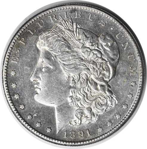 1891-S モルガン銀貨 チョイス BU 未認定 #1147