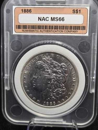 1886年モルガン銀貨 ? NAC認定ミント、州立金庫保管
