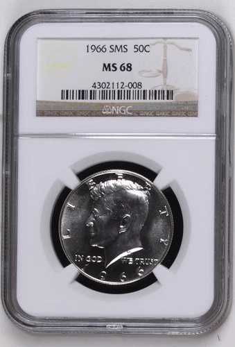 1966年 S ハーフダラー ケネディクラッド NGC MS-68 SMS